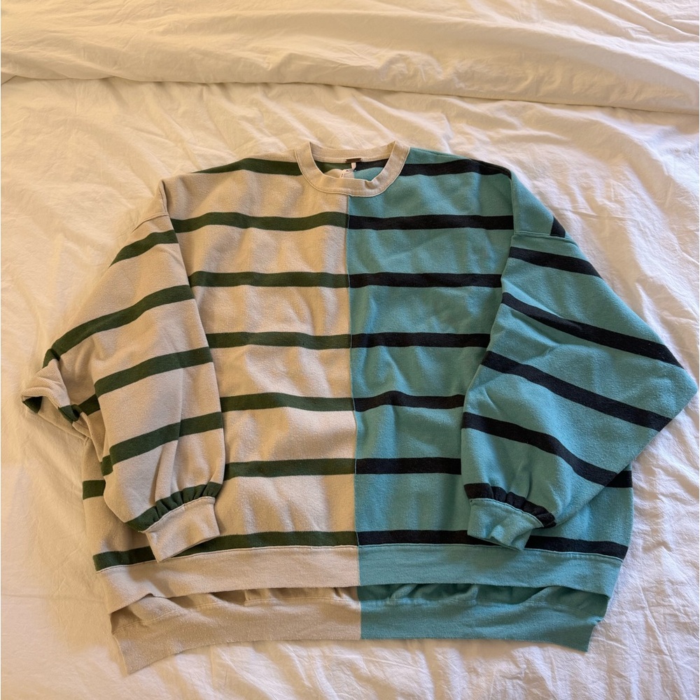 Free People Uptown Striped Pullover